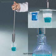 Burkle® Stainless-steel Liquid Sampler, Open with Thumb, Φ32mm, 100㎖<br>For thin to Viscous Liquids, Single Hand Operation, Total Length 54cm, 점성액상시료 샘플러