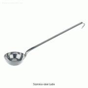 Bochem® Ladle, High Grade Stainless-steel, with Flat-Handle & Hanger, 90~1000㎖<br>Non-magnetic, Rust-free, High-Polished, <Germany-Made> 스텐 주걱/국자, 독일제, 비자성/비부식