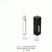 Fluorescence Micro Cells, Quartz<br>with and without PTFE Stopper<br>850㎕