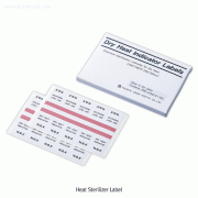 Dry-Heat Sterilizer Indicator Label on Sheet, 160℃/3h, 180℃/30min, Pink ⇒ Brown<br>For Indicating Sterilizer, Color-Changing : from Pink to Brown, 가열 멸균 감지 라벨