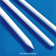 Cowie® PTFE Handy Stirring Rod, Φ6/8×L200~400mm<br>With Steel-core or Solid PTFE, -200℃+280℃, <UK-Made> Teflon 핸디 교반봉