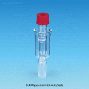 SciLab® DURAN glass Lubri-Stir-Guide/Seal, for Φ8 & Φ10mm shafts, 24/40 & 34/45 Joint<br>With Red PBT Opentop Screwcap & PTFE/Silicone O-ring Seal, 루부리 스터러 씰