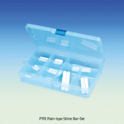 PTFE Plain-type Stirrer Bar-Set, for Lab & Industry, L15~80 mm, 16pcs/set<br>Excellent for Chemical and Corrosion Resistance, For Universal Application, PTFE 플레인형 마그네틱바 세트