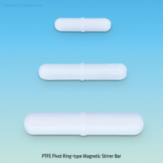 PTFE Pivot Ring-type Magnetic Stirrer Bar, Efficient Spinning even on Curved or Uneven Bases, L30~159mm<br>Excellent for Chemical and Corrosion Resistance, for Lab & Industry, PTFE Pivot Ring-type 마그네틱바