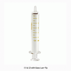 Topsyringe® TRUTHTM Standard Glass Syringe, 2~100㎖<br>With Luer/Luer-Lock Tip, with Amber Graduation, ISO/CE Certified, 글라스 시린지