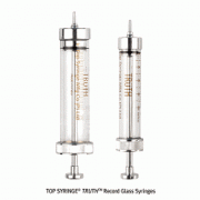 Topsyringe® TRUTHTM Record Glass Syringe, Metal Record Tip, 1~50㎖<br>With Stainless Steel Piston & Rubber Ring, ISO/CE Certified, 글라스/메탈 시린지