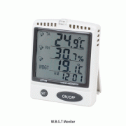 DAIHAN® Heat Stroke Prevention WBGT Monitor “THE3”, Temp·RH%·WBGT·Alarm 65dB<br>Desktop/Wallmount, Programmable Danger Zone, 0℃~50℃, 20~90% RH, WBGT 0℃~60℃, WBGT 모니터