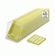 Simport® Swingsette® Tissue Cassette in QuickloadTM Sleeve, Separated Lid, 75/Sleeve, h6.5mm<br>Suitable for Thermo Fisher Printers, 45° Angle, Made of Acetal, 슬리브형 티슈 카세트, 커버 별도포장