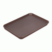 PC Non-Slip Tray, Brown, Multi-use, -130℃+125℃<br>Good for Foodstuff, with ABS Alloy Non-Slip Surface, PC 논슬립 사각 쟁반/트레이