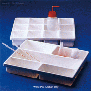 Kartell® PVC White Sectional Tray, 5 & 12 Section, -20℃+80℃<br>For Drawer Storage and Transport, <Italy-Made> 백색 PVC 칸막이 트레이