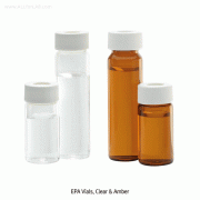 Wheaton® Premium 20~40㎖ EPA Vials and Screwcaps, ASTM·EPA·ISO·USP<br>With Clear & Amber, Packaged in Convenient Tray, 20~40㎖ EPA 프리미엄 바이알, 캡 별도