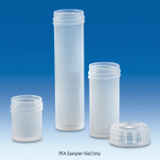 VITLAB® PFA Sampler Vial Only, Translucent, Conical Interior, 15·25·50㎖