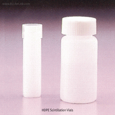 Kartell® 20 & 4㎖ Scintillation Vials, HDPE, with Caps Attached, DIN/ISO<br>With Caps Attached, -50℃+105/120℃, <Italy-Made> “Popular” Plastic 신틸레이션 카운팅 바이알
