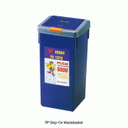 National® PP Wastebasket, with One-touch Operated Lid, 50Lit<br>Chemical & Heat Resistance, 휴지통
