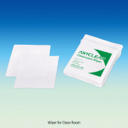 AnyCleanTM Polyester Wiper for Clean Room, 228×228mm, 0.44 & 0.52mm-thick, Class 10Made of Polyester(100%), High Absorbency & Low Lint, 크린룸용 와이퍼<br>Made of Polyester(100%), High Absorbency & Low Lint, 크린룸용 와이퍼
